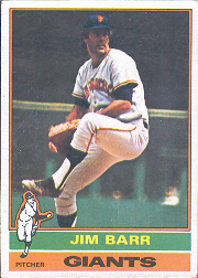 1976 Topps Baseball Cards      308     Jim Barr